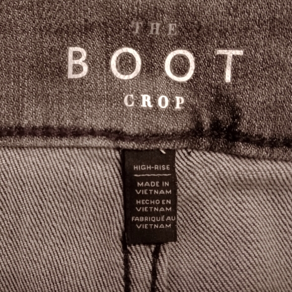 White House Black Market High Rise Bootcut Cropped Jeans, Size 12, Gray - Picture 6 of 7